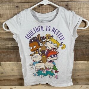 Nickelodeon Rugrats Better Together Girls White XS(4/5) T Shirt Short Sleeve Top